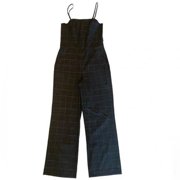 Banana Republic Windowpane Wide Leg Jumpsuit - Picture 4 of 12